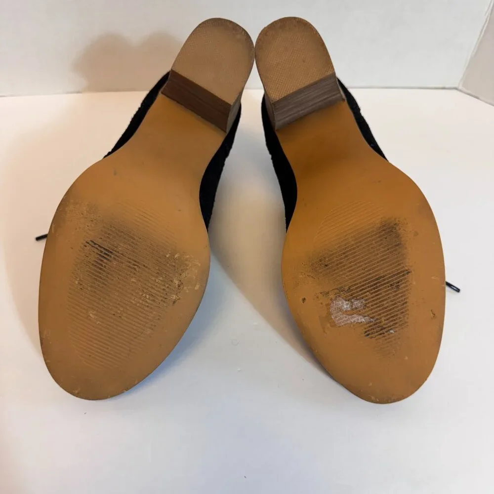Steve Madden Omyra Heeled Oxfords Sz 7.5 Black Suede Preppy Academia 90s Y2K